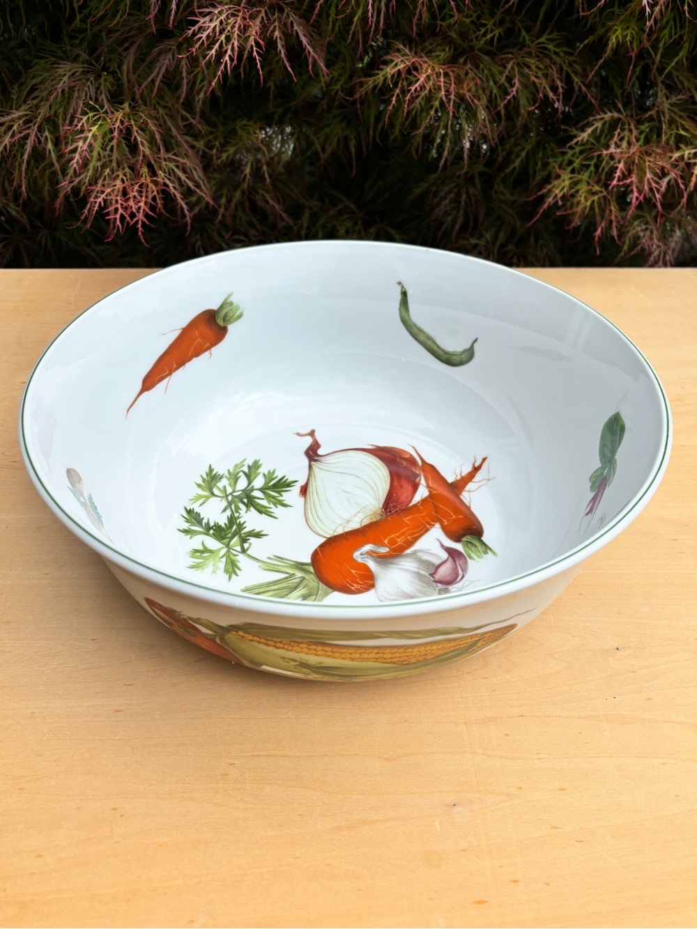 Vintage Philippe Deshoulieres Lourioux Porcelain Round 12” Serving Bowl